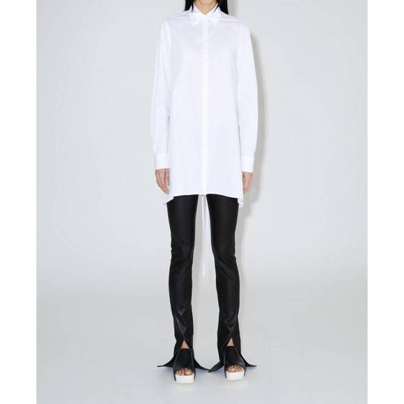 NEW ROSETTA GETTY cape back apron shirt in white